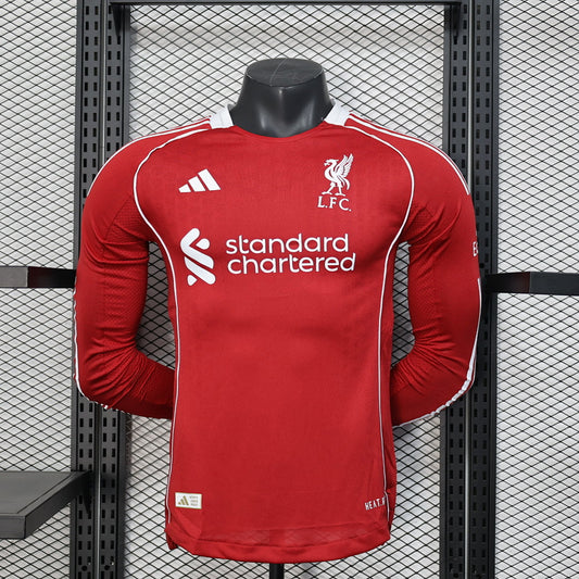 Liverpool 25/26 Home Long Sleeve Football Shirt