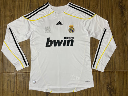 Real Madrid 09/10 Home Long Sleeve Football Shirt
