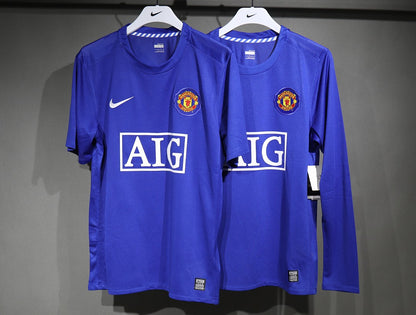 Manchester United 08/09 Away Blue Player Version Football Shirt