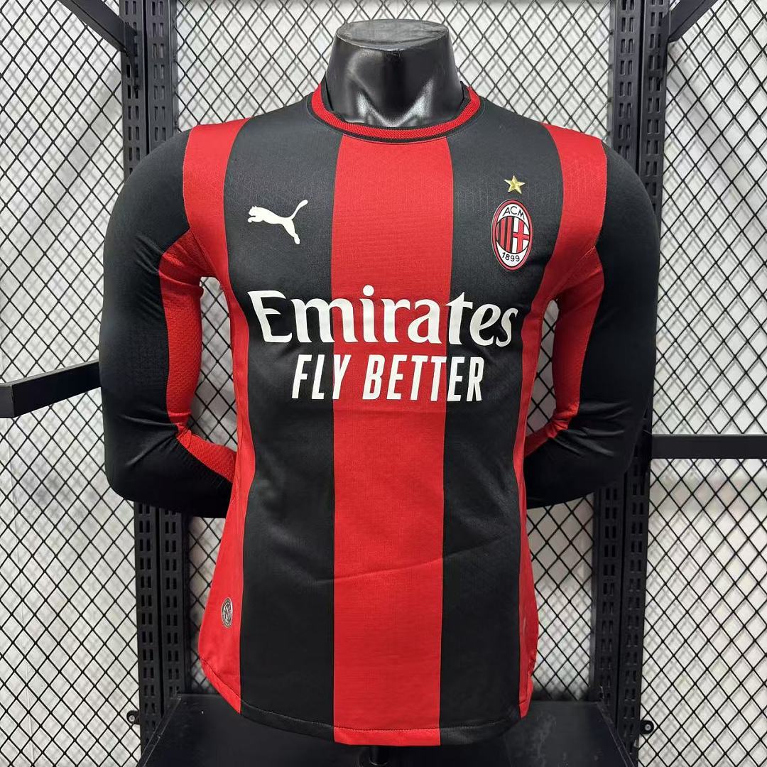 AC Milan 26/27 Home Long Sleeve Football Shirt