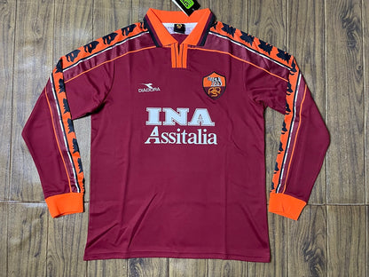 Roma 98/99 Home Long Sleeve Football Shirt