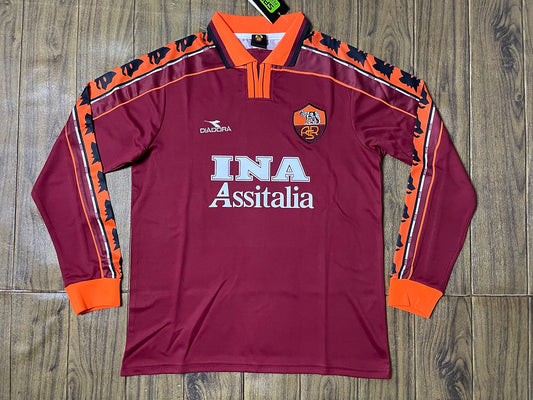 Roma 98/99 Home Long Sleeve Football Shirt