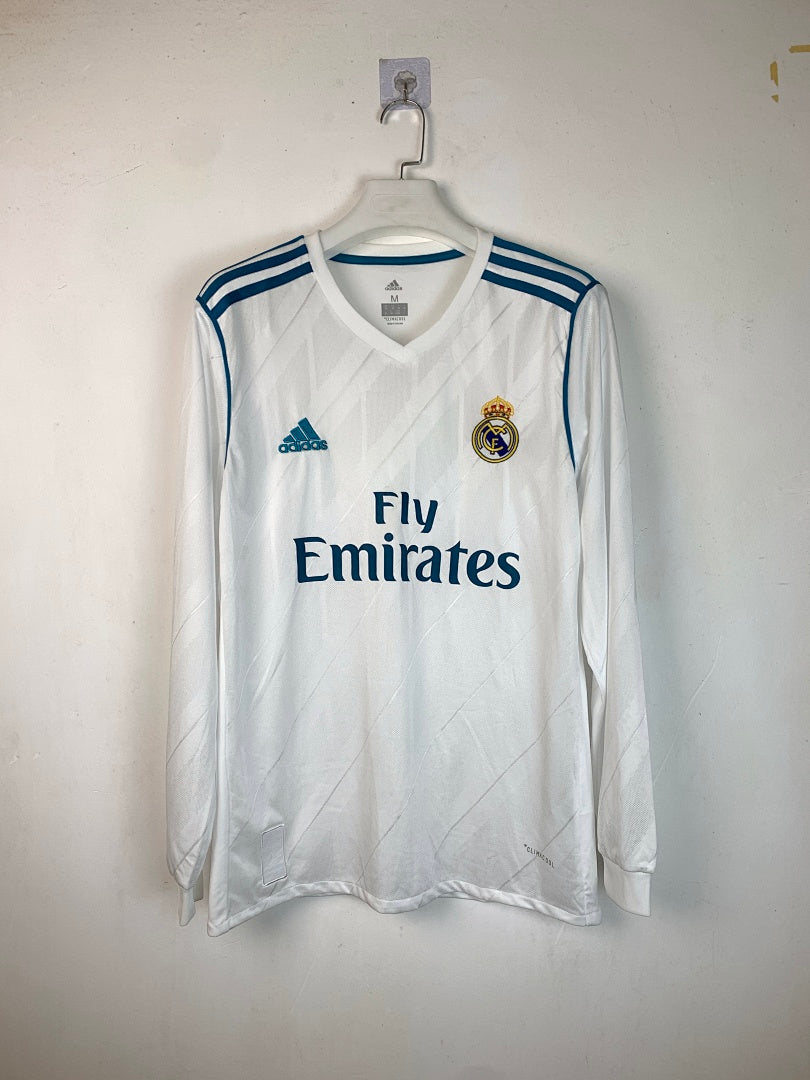 Real Madrid 17/18 Home Long Sleeve Football Shirt