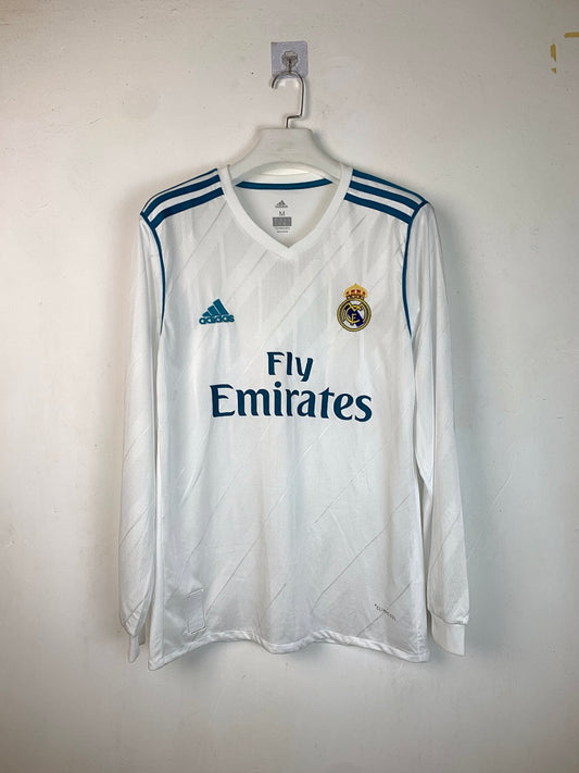 Real Madrid 17/18 Home Long Sleeve Football Shirt