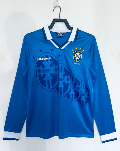 Brazil 1996 Away Long Sleeve Football Shirt