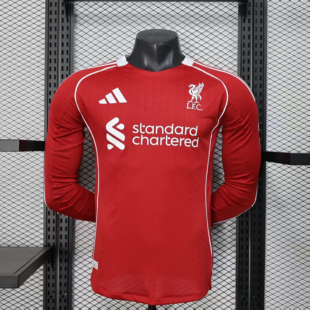 Liverpool 25/26 Home Long Sleeve Football Shirt