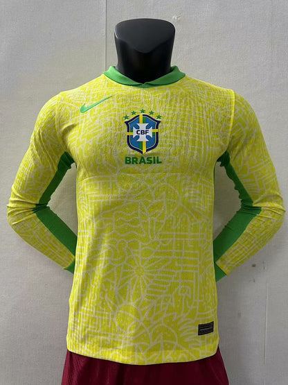 Brazil 24/25 Home Long Sleeve Football Shirt