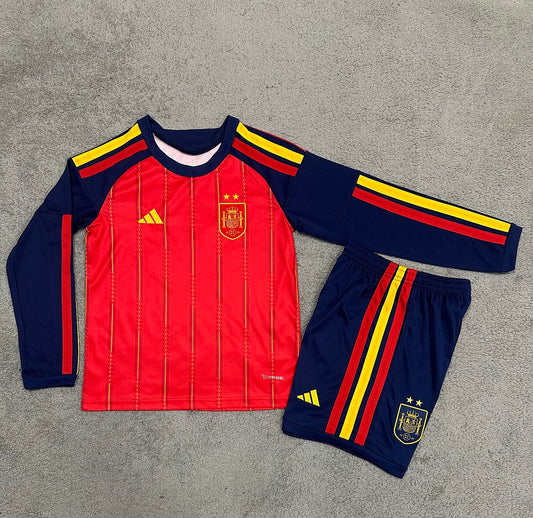 Spain 26/27 Home Two Stars Long Sleeve Football Shirt