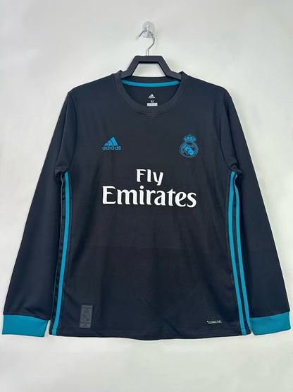 Real Madrid 17/18 Away Long Sleeve Football Shirt