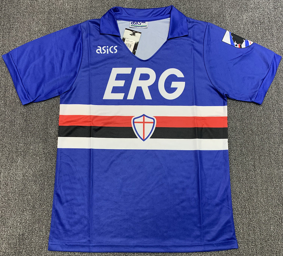 Sampdoria 90/91 Home Football Shirt
