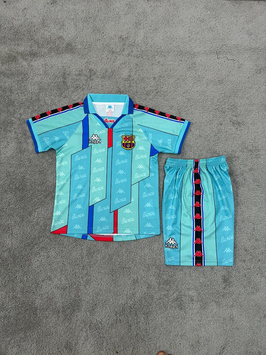 Kids Retro Barcelona 96/97 Away Football Shirt