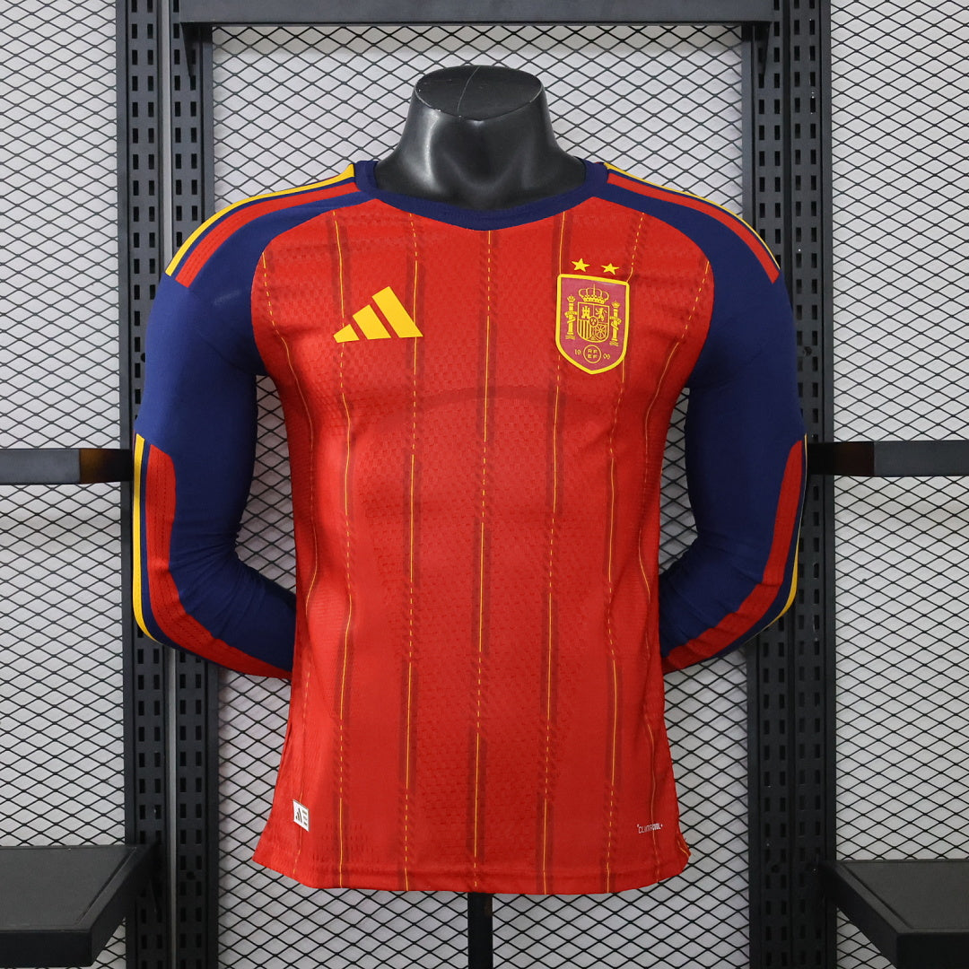 Spain 26/27 Home Two Stars Long Sleeve Football Shirt