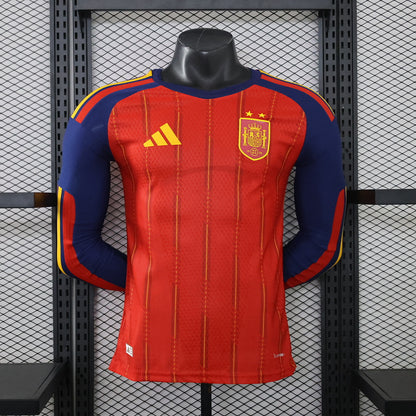 Spain 26/27 Home Two Stars Long Sleeve Football Shirt