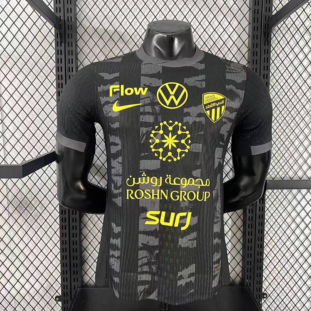 Al Ittihad 25/26 Black/Grey Football Shirt