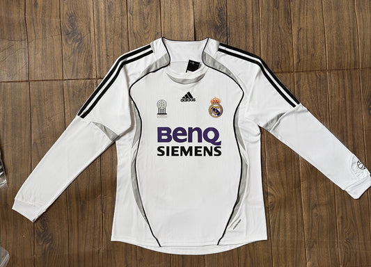 Real Madrid 06/07 Home Long Sleeve Football Shirt