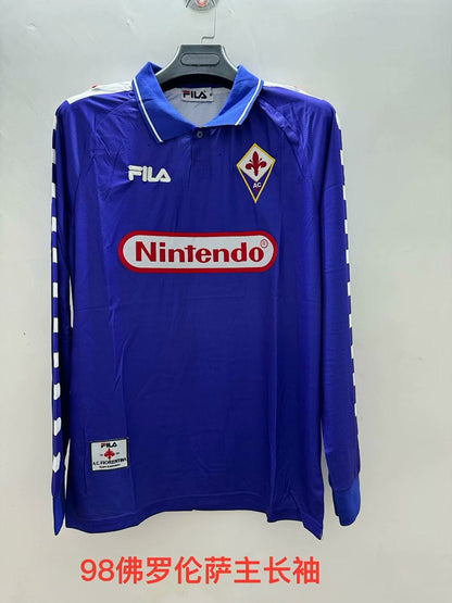 Retro Fiorentina 98/99 Home Long Sleeve Football Shirt