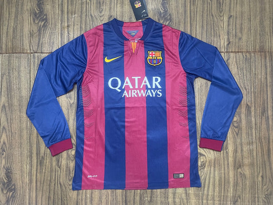 Barcelona 14/15 Home Long Sleeve Football Shirt