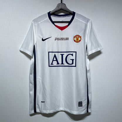 Manchester United 08/09 Away White Football Shirt