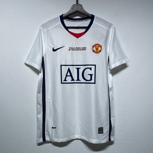 Manchester United 08/09 Away White Football Shirt
