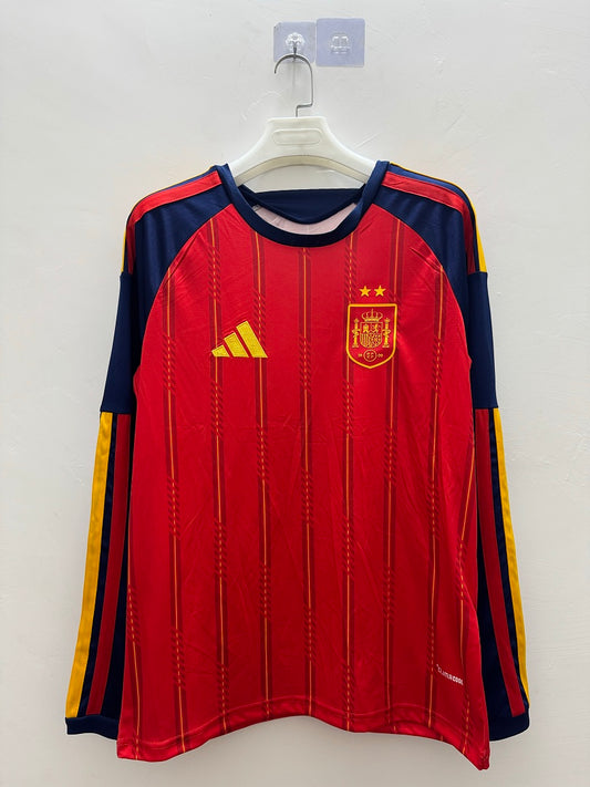 Spain 26/27 Home Two Stars Long Sleeve Football Shirt