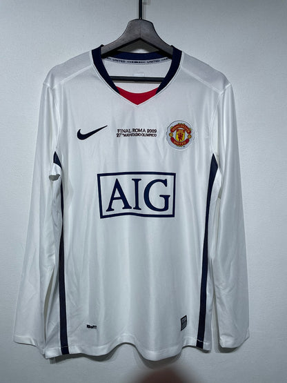 Manchester United 08/09 Away White Long Sleeve Football Shirt