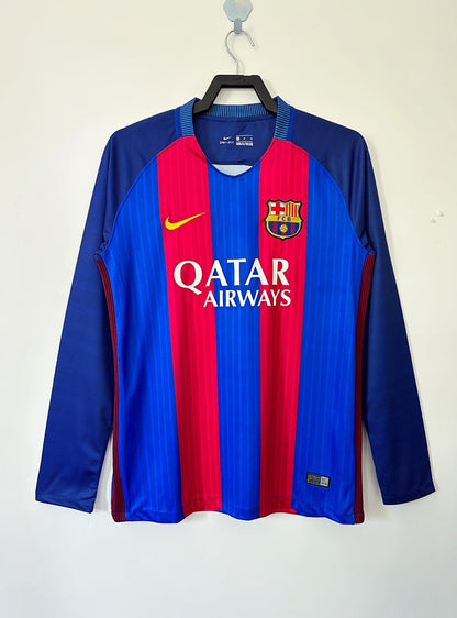Barcelona 16/17 Home Long Sleeve Football Shirt