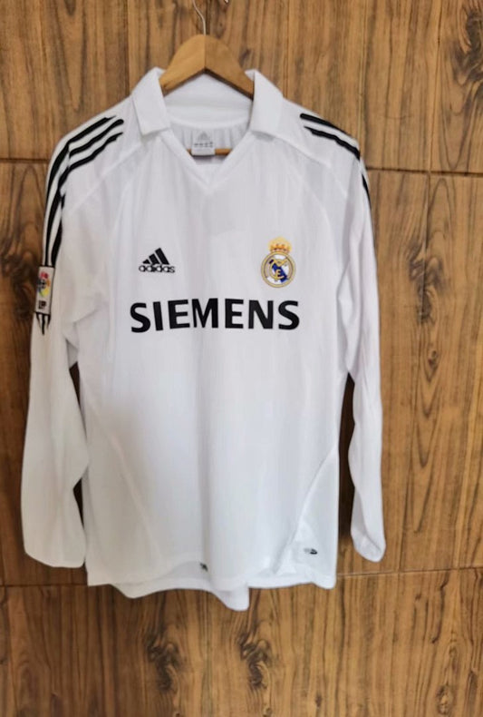 Real Madrid 05/06 Home Long Sleeve Football Shirt