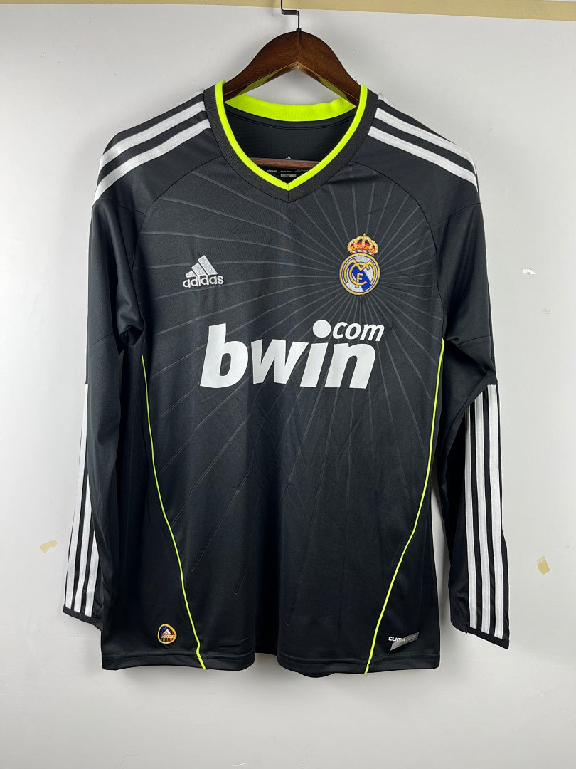 Real Madrid 10/11 Away Black Long Sleeve Football Shirt