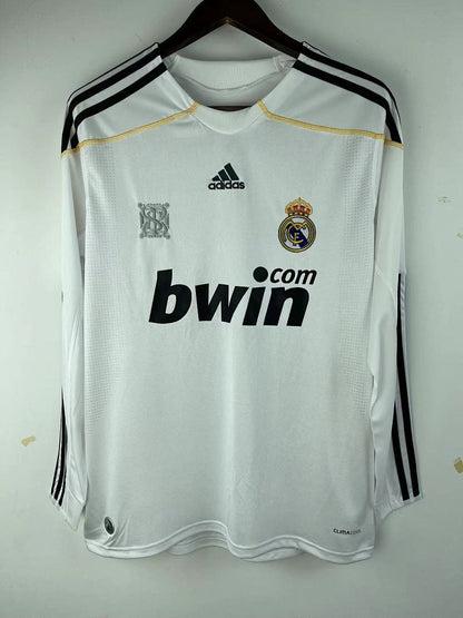 Real Madrid 09/10 Home Long Sleeve Football Shirt