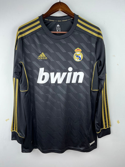 Real Madrid 11/12 Away Black Long Sleeve Football Shirt