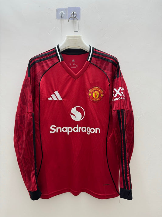 Manchester United 25/26 Home Long Sleeve Football Shirt