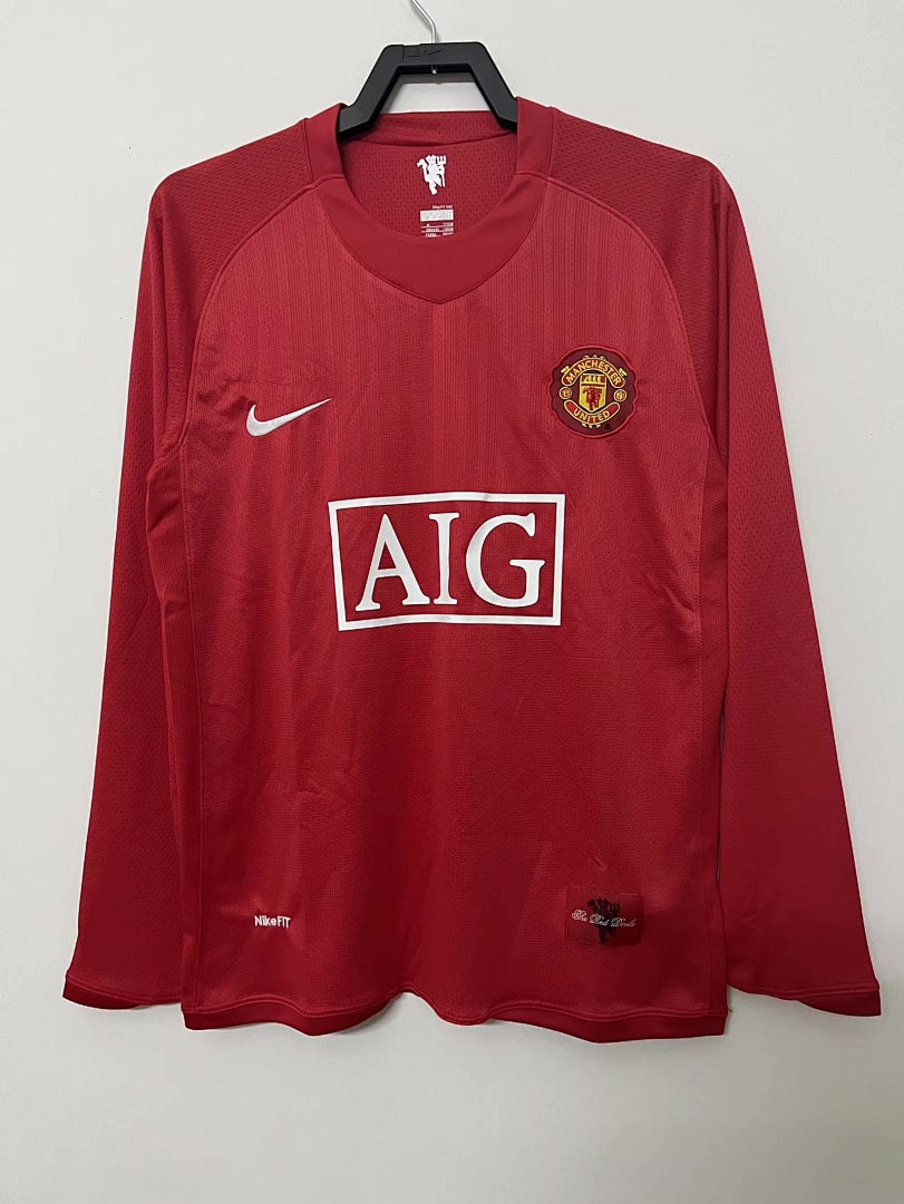 Manchester United 07/08 Home Long Sleeve Football Shirt