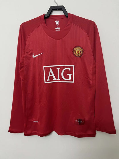 Manchester United 07/08 Home Long Sleeve Football Shirt