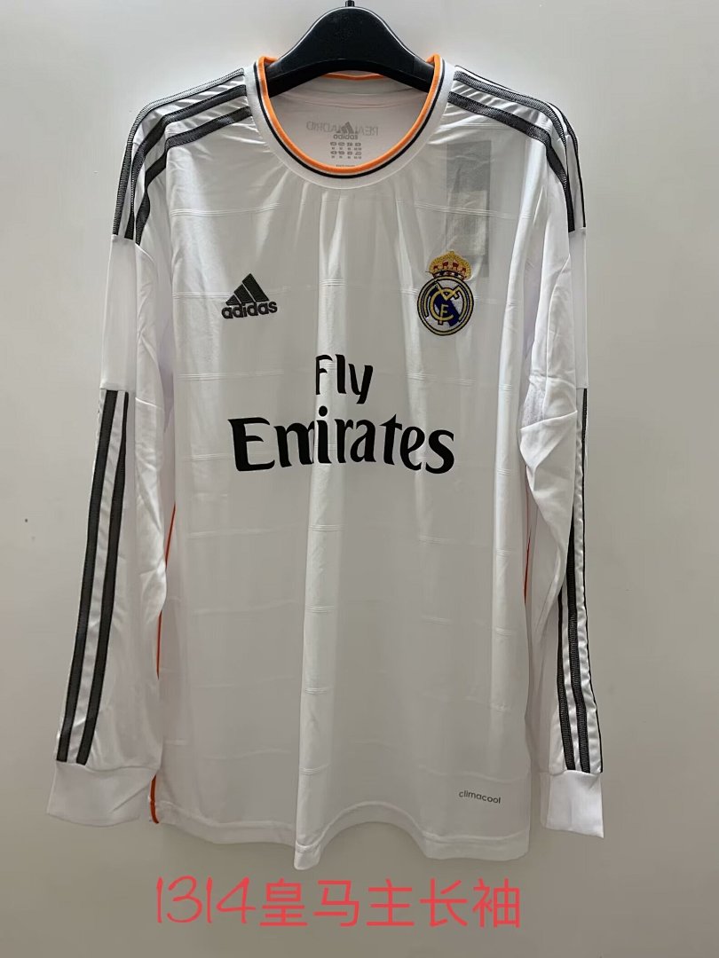 Real Madrid 13/14 Home Long Sleeve Football Shirt