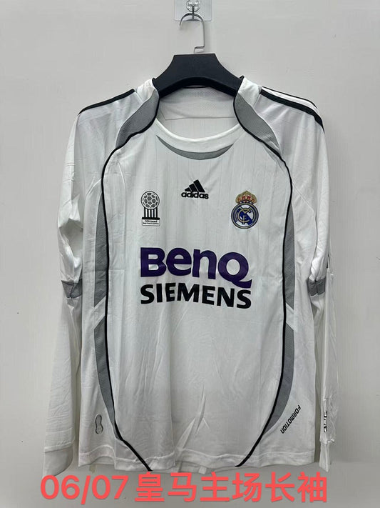 Real Madrid 06/07 Home Long Sleeve Football Shirt