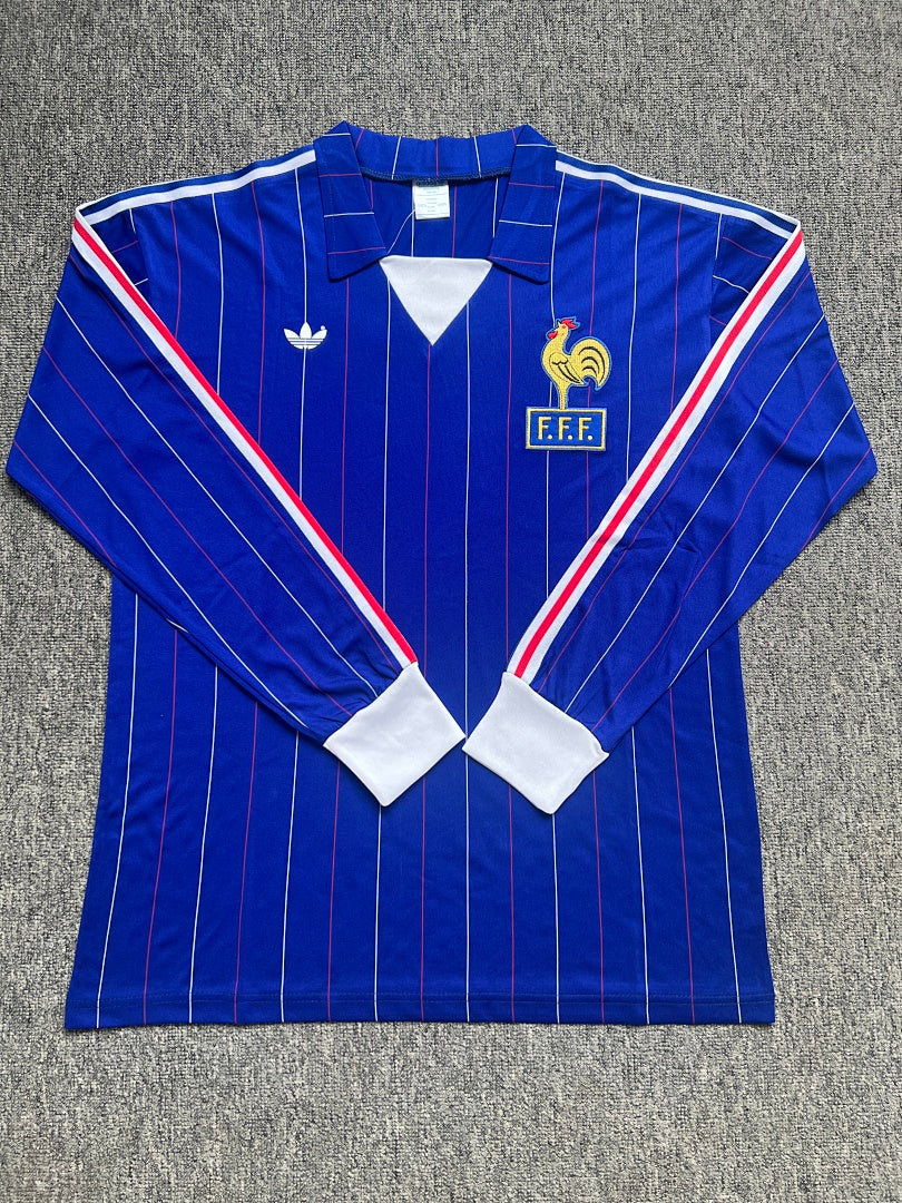France 80/82 Home Long Sleeve Football Shirt