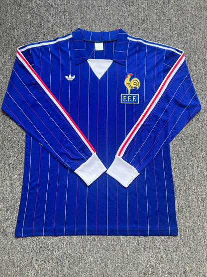 France 80/82 Home Long Sleeve Football Shirt