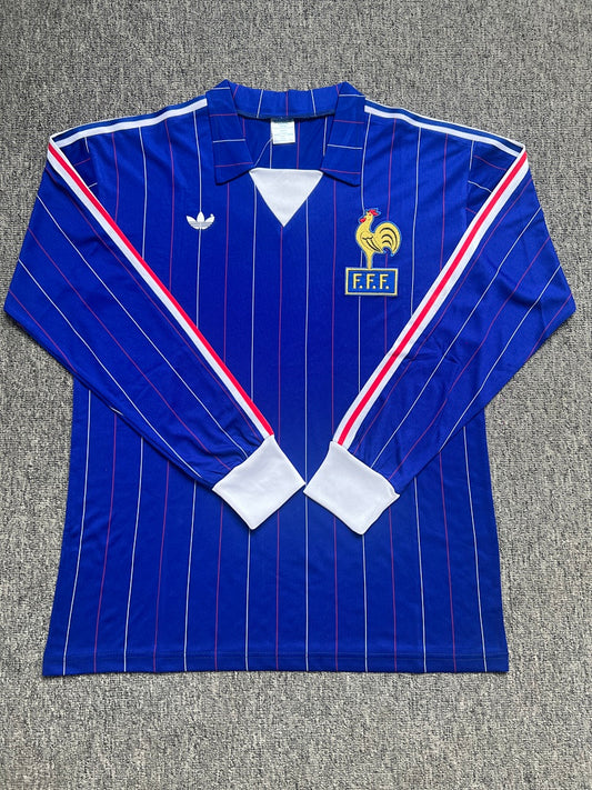 France 80/82 Home Long Sleeve Football Shirt