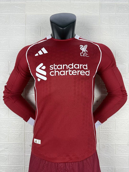 Liverpool 25/26 Home Long Sleeve Football Shirt