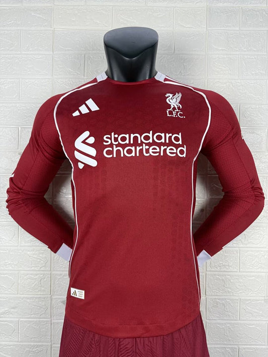 Liverpool 25/26 Home Long Sleeve Football Shirt