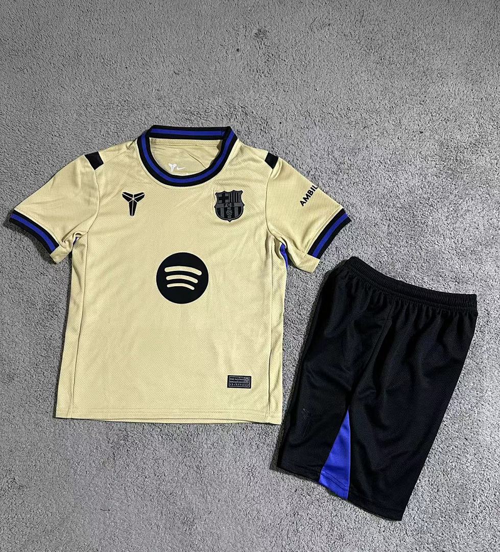 Kids Barcelona 25/26 Away Football Shirt
