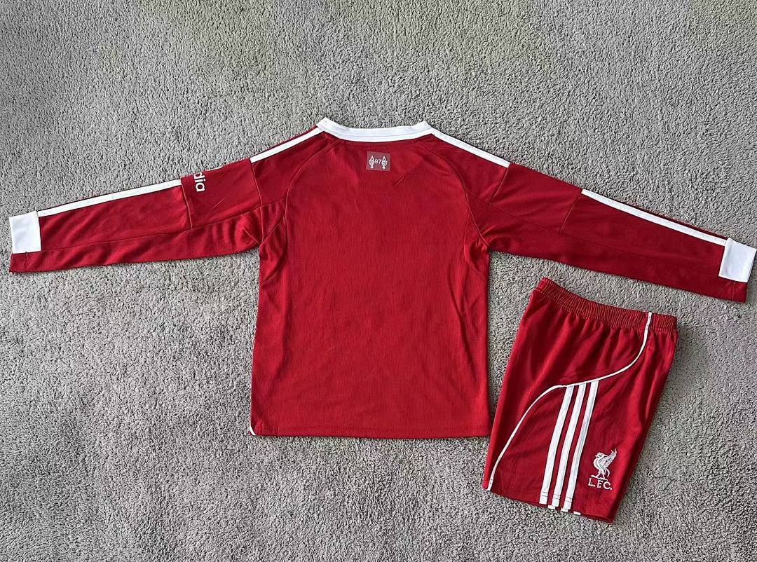 Kids Liverpool 25/26 Home Long Sleeve Football Shirt