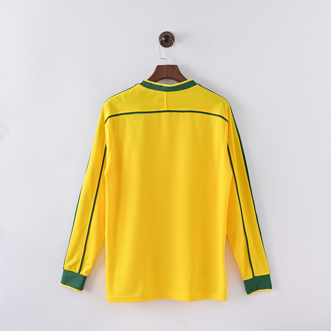 Brazil 1998 Home Long Sleeve Football Shirt