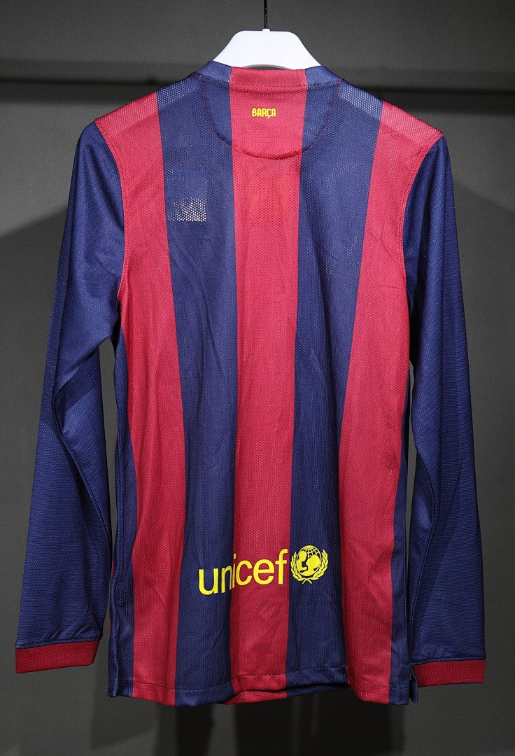 Barcelona 14/15 Player Version Long Sleeve Football Shirt