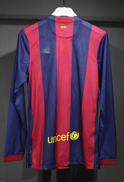 Barcelona 14/15 Player Version Long Sleeve Football Shirt