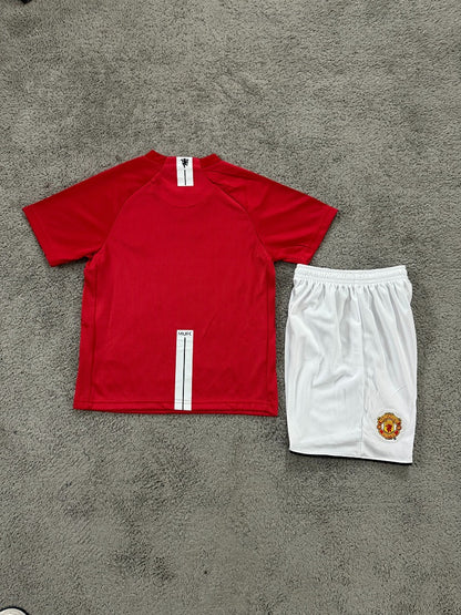 Kids Retro Manchester United 07/08 Home Football Shirt