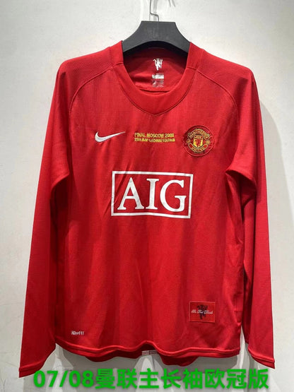 Manchester United 07/08 Home Long Sleeve Football Shirt