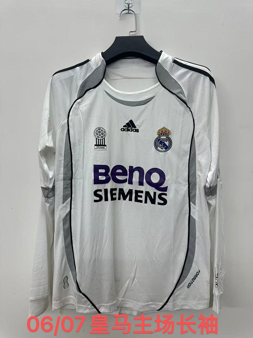 Real Madrid 06/07 Home Long Sleeve Football Shirt