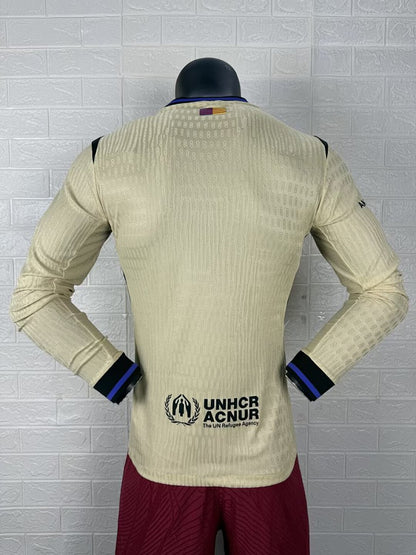 Barcelona 25/26 Away Long Sleeve Football Shirt