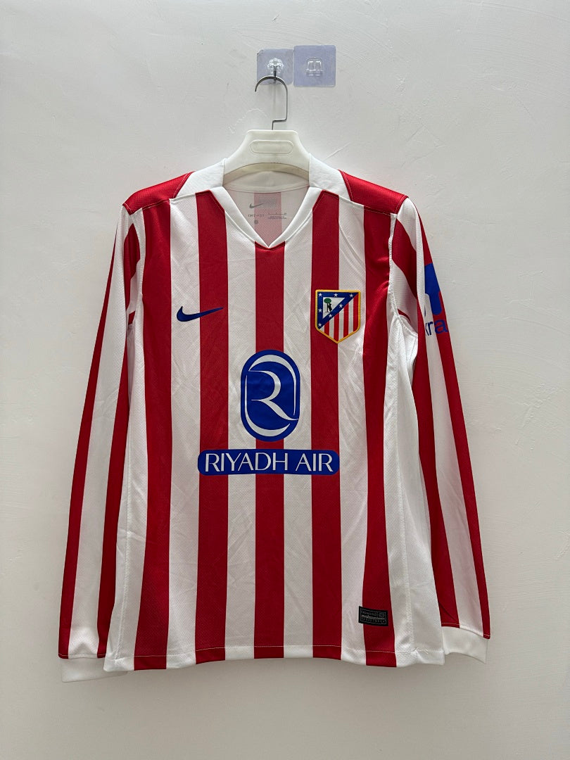 Atlético Madrid 25/26 Home Long Sleeve Football Shirt